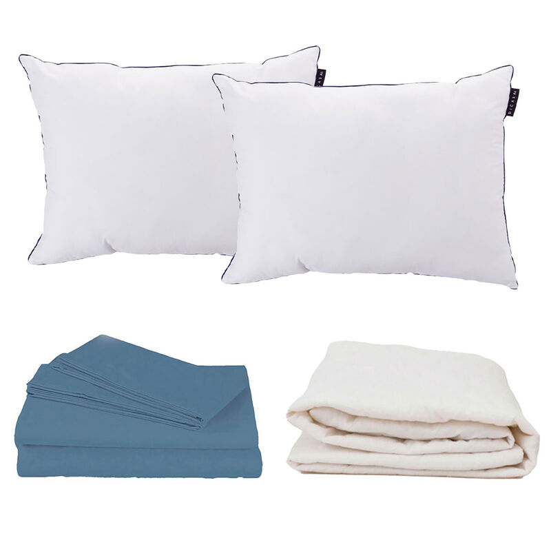 Sábanas Queen Size Spring Air Azul + Protector ... image number null