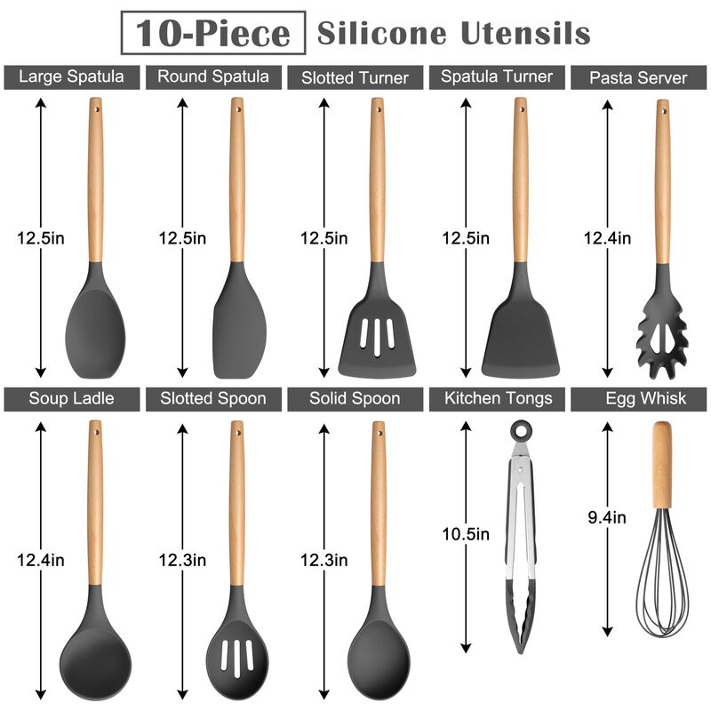 Set de Utensilios de Cocina E-far 10 Piezas con... image number null