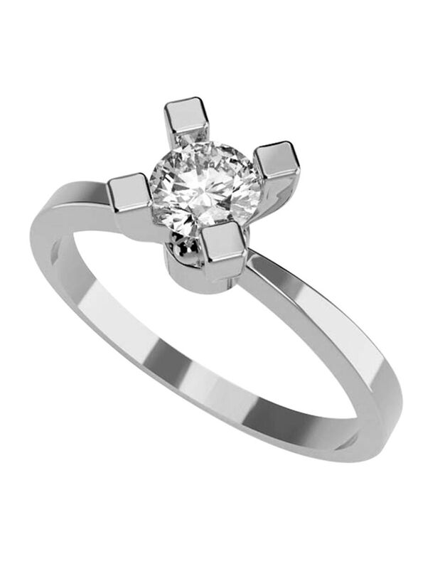 Anillo de Compromiso en Oro de 10K con Circonia... image number null