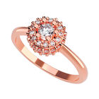 Anillo de Compromiso en Oro Rosa 10K con Circonia -  Talla:10/ FJ844-10R-CZ-10