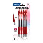 Bol&iacute;grafo Bazic Products Spencer Rojo - Pack De 5