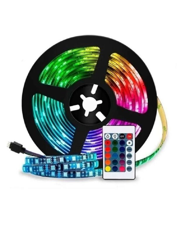 Tira Luz Led Colores De 5m 2835 Rgb Con Control... image number null