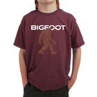 Camiseta Word Art Para Ni&ntilde;o - Bigfoot - Granate