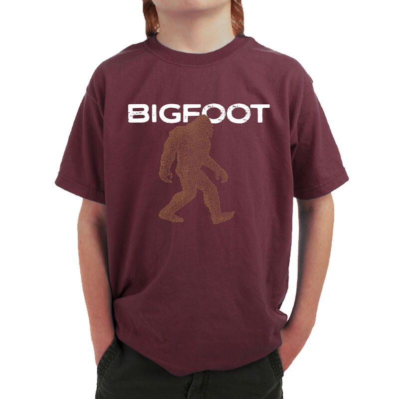 Camiseta Word Art Para Ni&ntilde;o - Bigfoot - Granate image number null