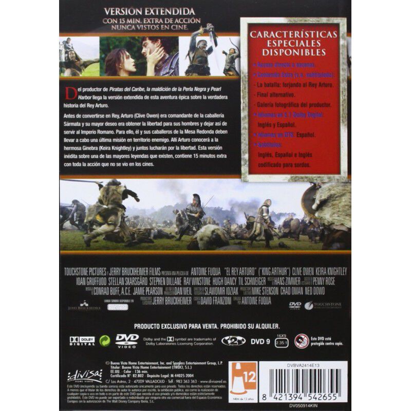 EL REY ARTURO (VERSI&Oacute;N EXTENDIDA) (DVD) image number null