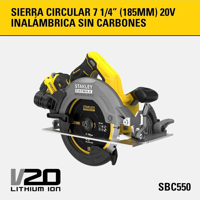 Sierra Circular Stanley 7 1/4" V20 Brushless Si... image number null