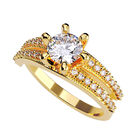 Anillo de Compromiso de 14K con Diamante de Laboratorio 0.50 CT F VS1 Talla 6 ORO AMARILLO 14K &ndash; / M459-50-14Y-LG-6