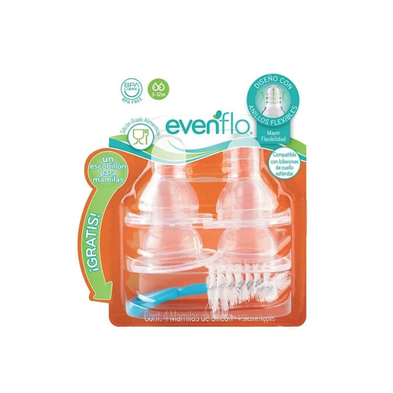 Tetina Evenflo Anillos Flexibles Est&aacute;ndar 3-12m... image number null