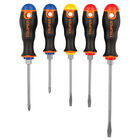 Juego de 5 desarmadores Truper con mango Comfort Grip