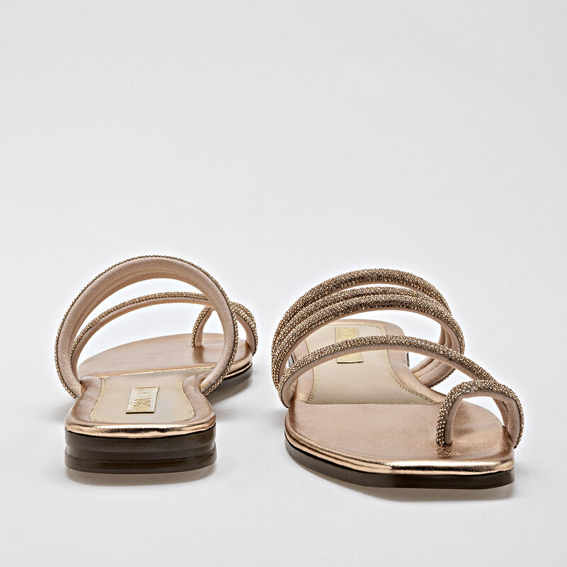 Moramora Sandalia para mujer dorado rosa image number null