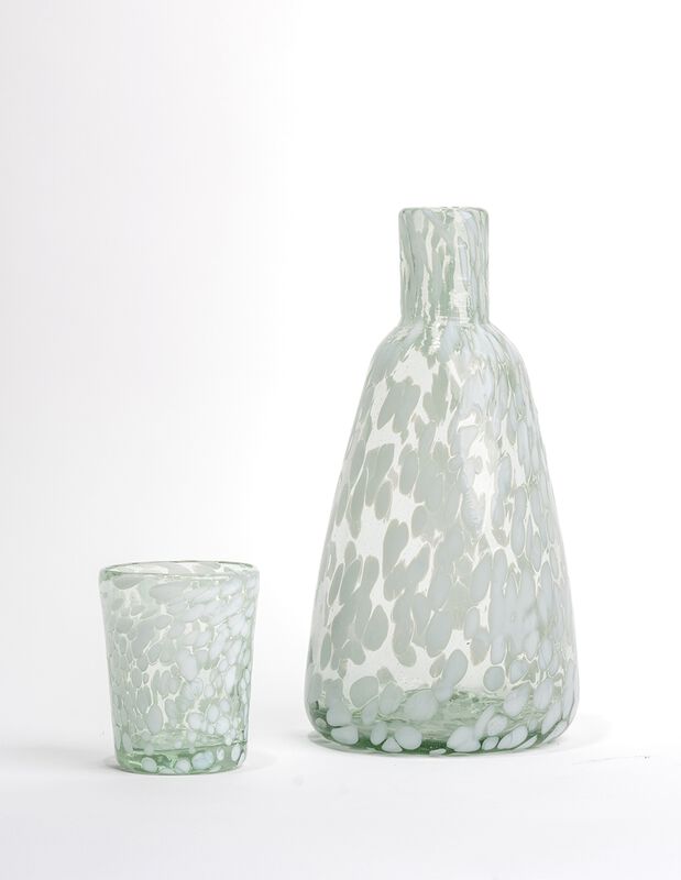 Jarra de Buró de Vidrio Soplado Cheetah Blanco ... image number null