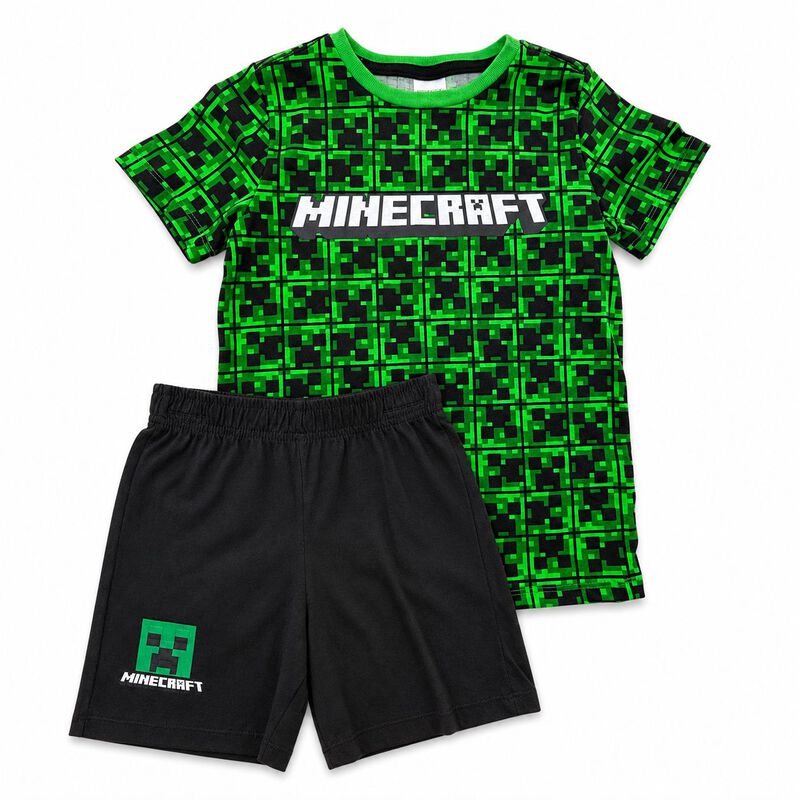 Conjunto Minecraft Para Ni&ntilde;os I Short Y Playera image number null