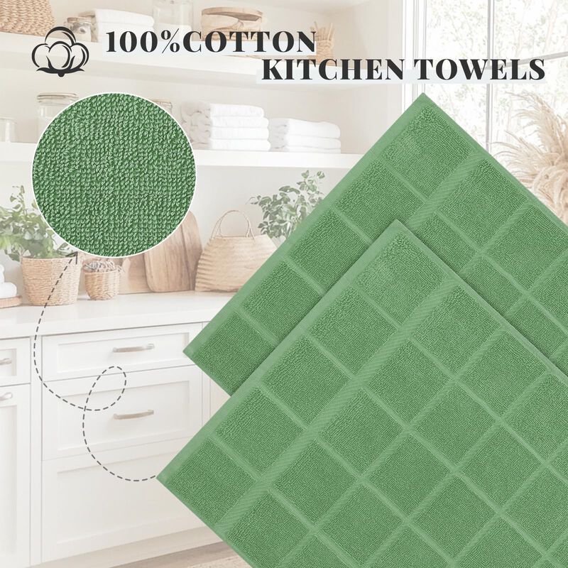 Toallas de Cocina Homaxy Set de 6 Verde Hierba ... image number null