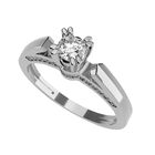 Anillo de Compromiso en Oro Blanco 14K con Circonia -  Talla:11/ FJ692-14W-CZ-11