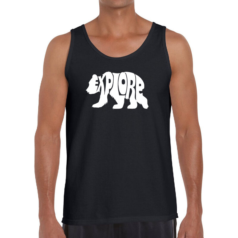 Tank Top Word Art Para Hombre - Explore - Negro image number null