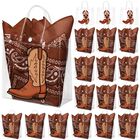 Bolsas De Regalo Gaillty 24 Unidades &ndash; Botas De Vaquero Transparentes Con Pa&ntilde;uelos Marrones