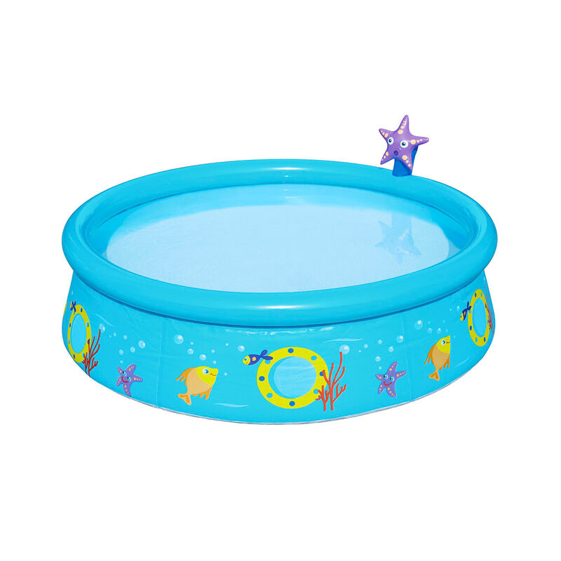 Alberca Semi Inflable Redonda Decorada de Mar y... image number null