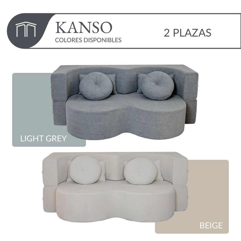 Sof&aacute; Espuma Alta densidad KANSO Beige 2 plazas ... image number null