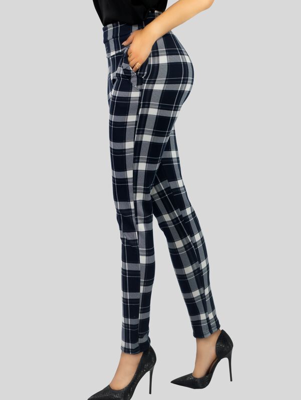 Set 2 Jeggins Mujer Legging Pantal&oacute;n A Cuadro L... image number null