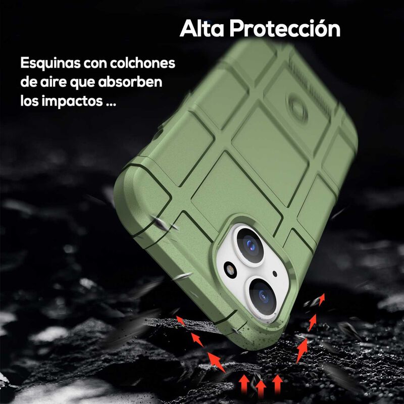 Funda Tekku Rugged Shield Para Iphone 15 Verde image number null