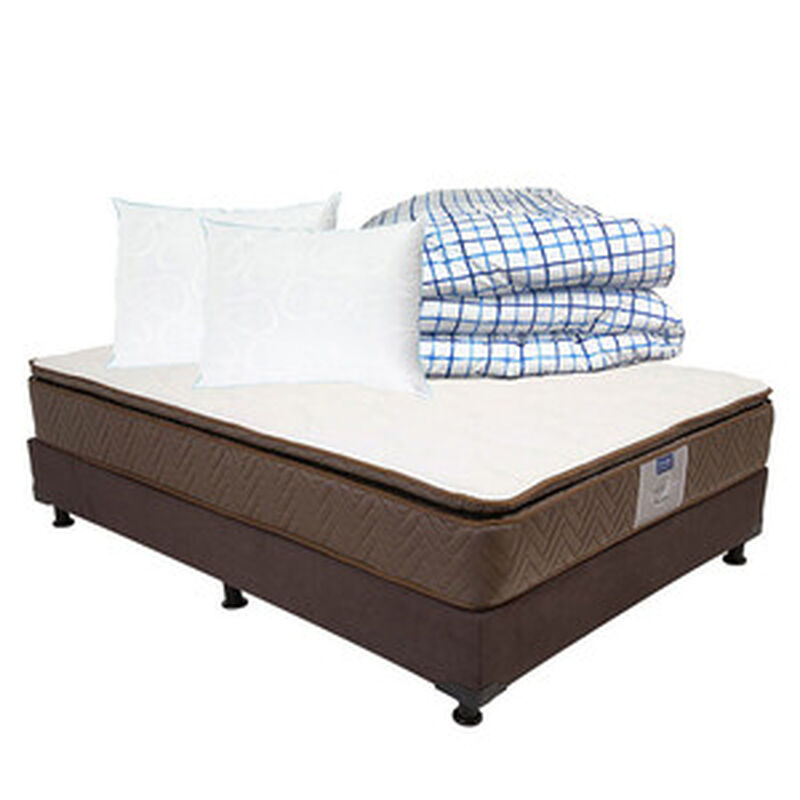 Colch&oacute;n Queen Size Restonic Nautilus +  Box Dic... image number null