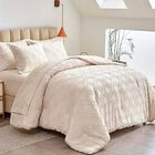 Juego de Funda Duvet Rombos para Edredon Matrimonial Beige Bluelander