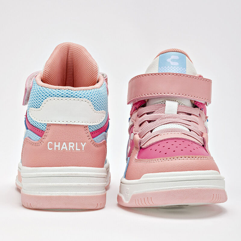 Charly Tenis urbano para niña. Rosa multicolor,... image number null