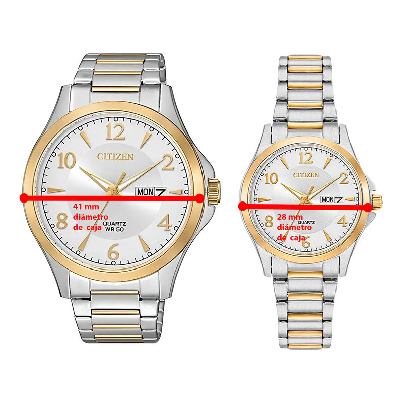 Pareja De Relojes Citizen Eq0595-55a Bf2005-54a... image number null
