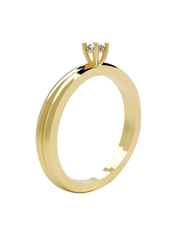 Anillo de Compromiso de 14K con Diamante de Lab... image number null