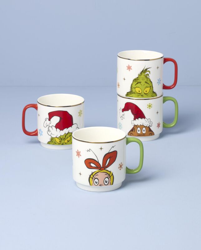 Juego De 4 Tazas De Porcelana Lenox Merry Grinc... image number null