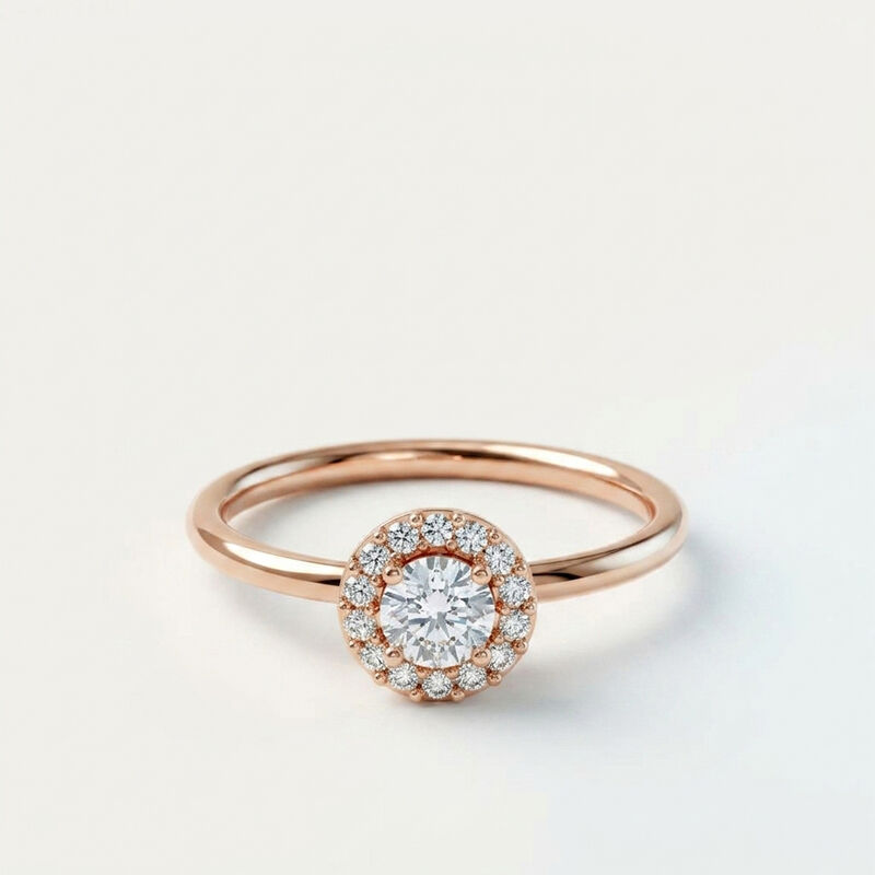 Anillo De Compromiso - Halo - Amore585-rd-cz image number null