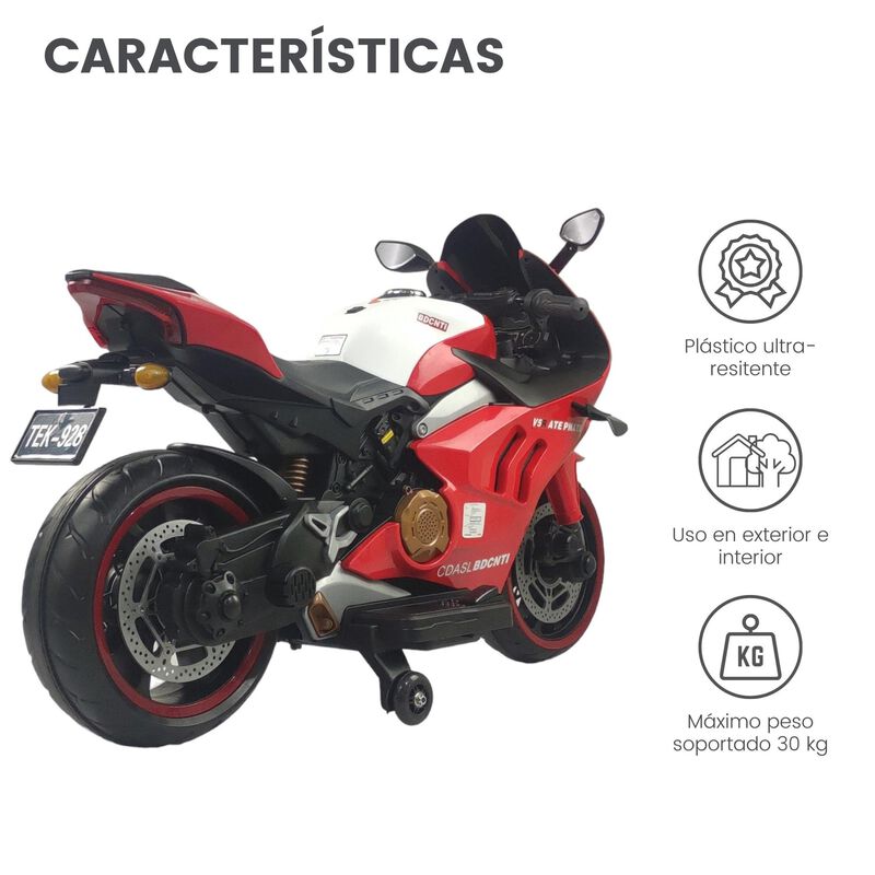 Moto El&eacute;ctrica Montable 12v Con Iluminaci&oacute;n Led... image number null