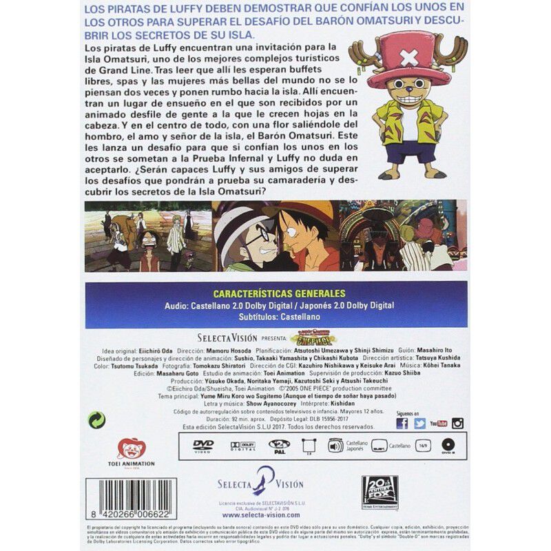 One Piece. Pel&iacute;cula 6. El Bar&oacute;n Omatsuri y la i... image number null