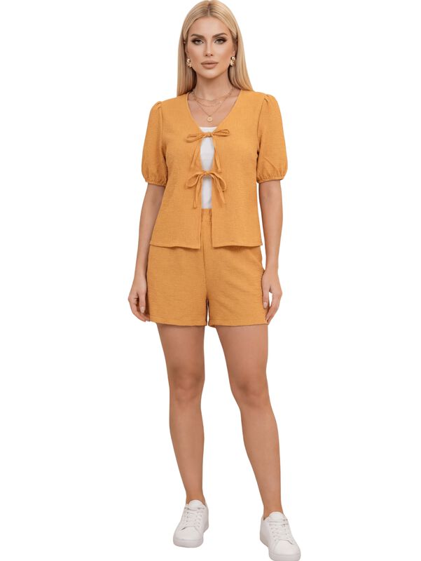 Conjunto 2 Piezas Short Y Blusa Con Lazos Conj-... image number null