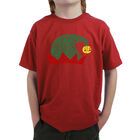 Camiseta Word Art Para Ni&ntilde;o - Gorro De Elfo Navide&ntilde;o - Rojo