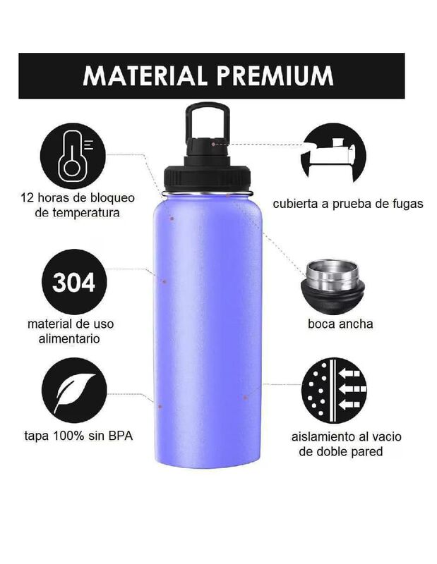 Termo Casa BIU de acero inoxidable con tapa dob... image number null