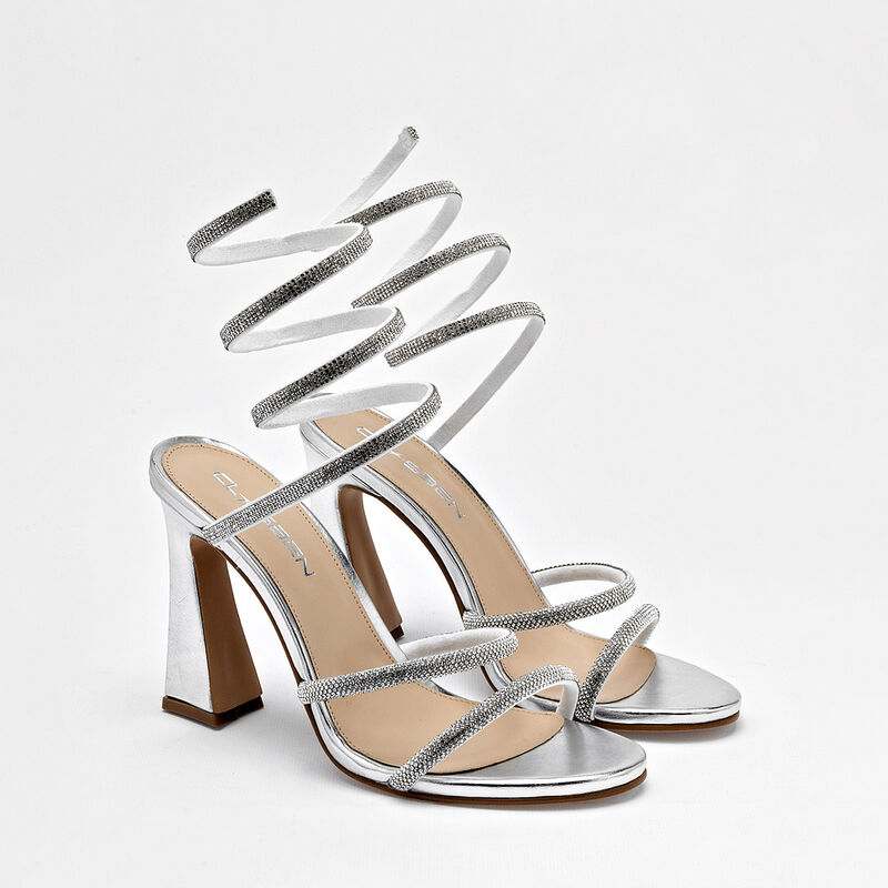 Clasben zapatilla abierta para mujer plata cod ... image number null