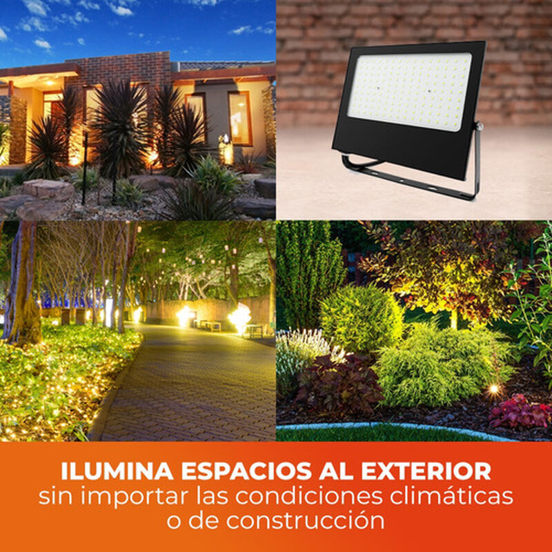 Reflector Led Exterior 100w Luz Fr&iacute;a Ip66 No At... image number null