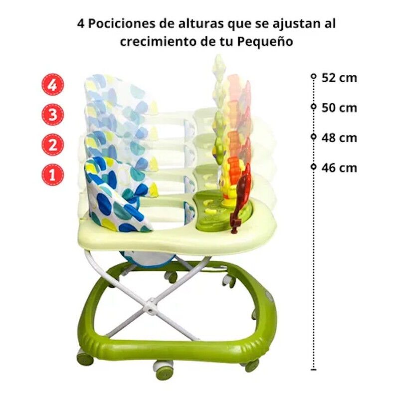 Andadera Para Beb&eacute; Verde Con Luz Sonido Llantas... image number null