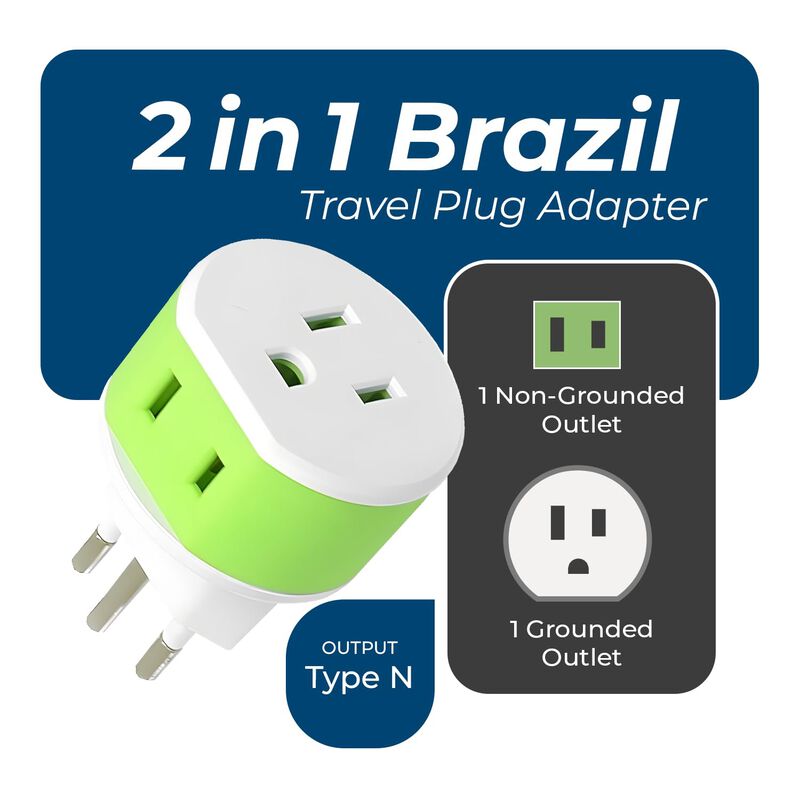 Adaptador De Enchufe De Viaje Orei Brasil Tipo ... image number null