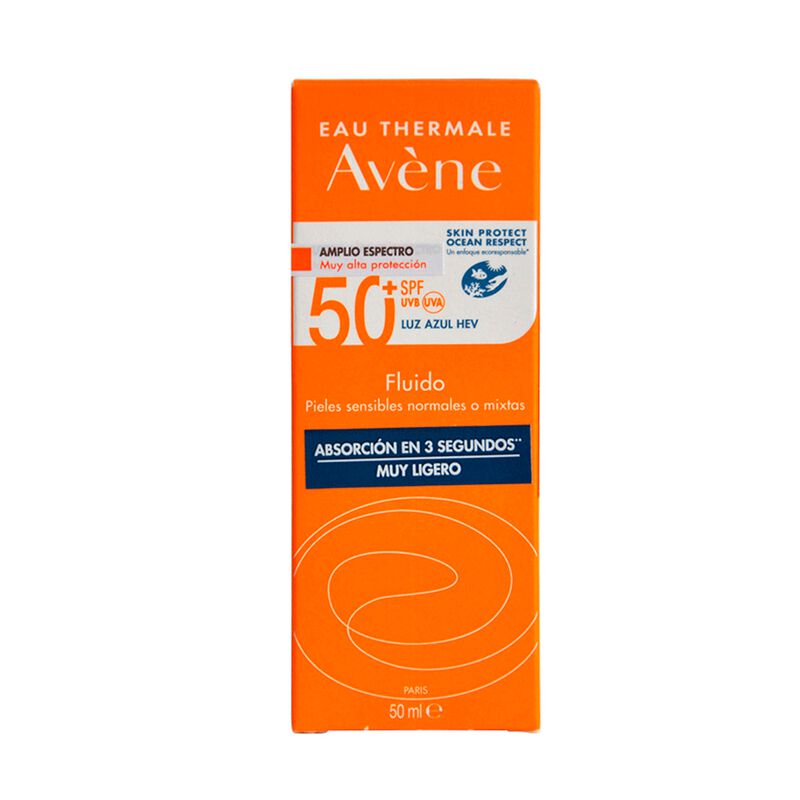 Av&egrave;ne Protector Solar Fluido FPS 50+ para todo ... image number null