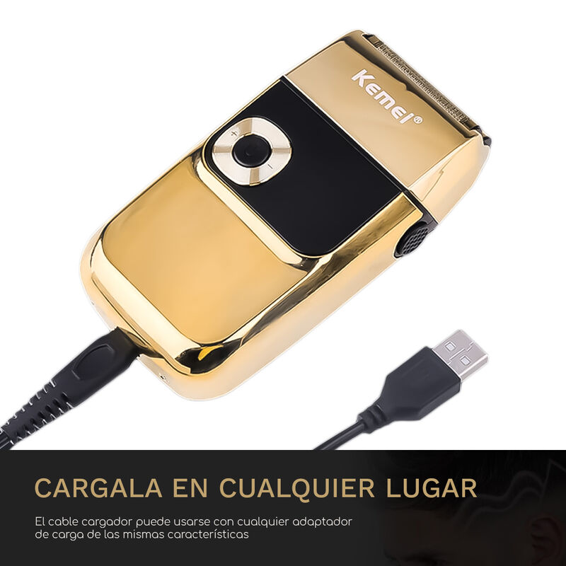 Afeitadora El&eacute;ctrica 2 En 1 Recargable Kemei Km... image number null