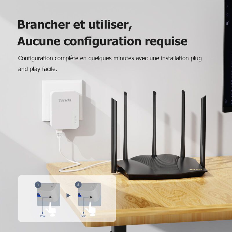 Set Powerline Tenda Ah3 1000 Mbps image number null