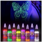 Set De Tintas Para Tatuaje Dmtattoo Fluorescente, 8 Colores, 15 Ml, Botella