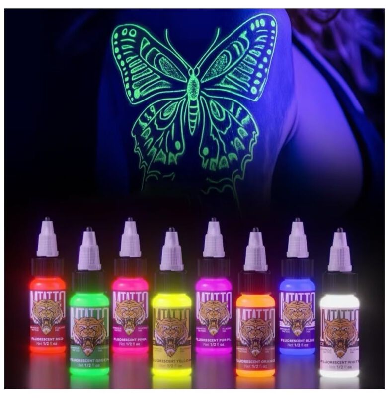 Set De Tintas Para Tatuaje Dmtattoo Fluorescent... image number null