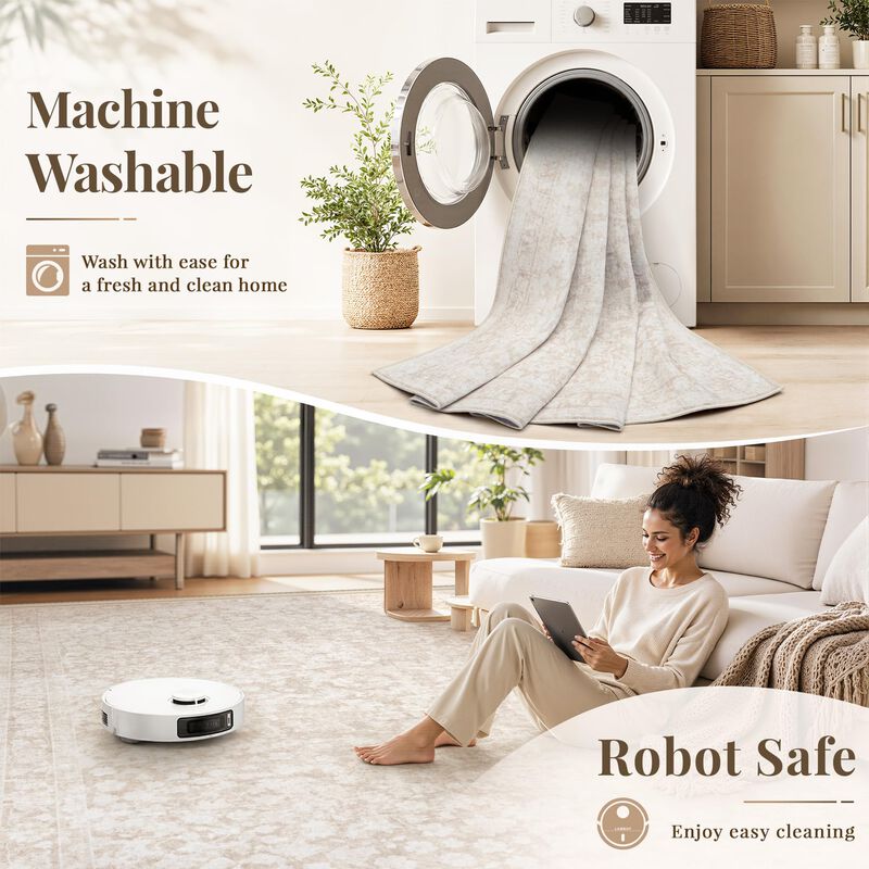 Alfombra De &Aacute;rea Pmtsns 183 cm X 274 cm Beige L... image number null