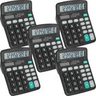 Calculadora Yesbes, Paquete De 5, 12 D&iacute;gitos, Solar Y A Bater&iacute;a, Doble Alimentaci&oacute;n