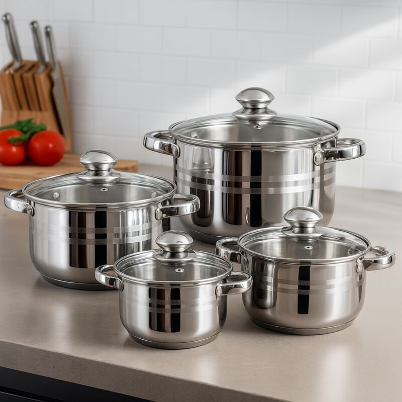 Juego De Bater&iacute;a De Cocina De Acero Inoxidable ... image number null