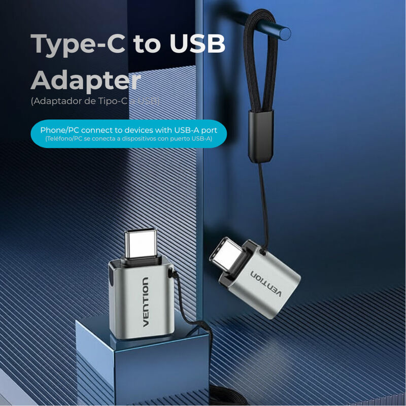 Adaptador OTG USB-C a USB A 3.0 VENTION CDQH0 S... image number null