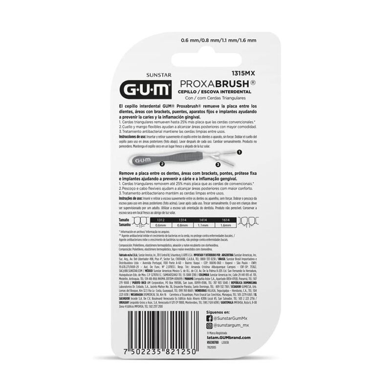 Gum Cepillo Interdental De Ortodoncia 4 Tama&ntilde;os... image number null